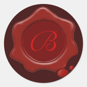 RODE WAX SEAL Monogram Ronde Sticker