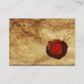 RODE WAX SEAL PARCHMENT Monogram Visitekaartje (Achterkant)