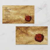 RODE WAX SEAL PARCHMENT Monogram Visitekaartje (Voorkant / Achterkant)