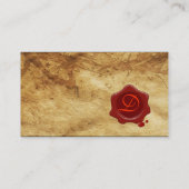 RODE WAX SEAL PARCHMENT Monogram Visitekaartje (Achterkant)