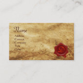 RODE WAX SEAL PARCHMENT Monogram Visitekaartje (Voorkant)