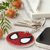 Rode Web Held Dubbelzijdige Ronde Acryl Sleutelhan Sleutelhanger (Voorkant Rechts)