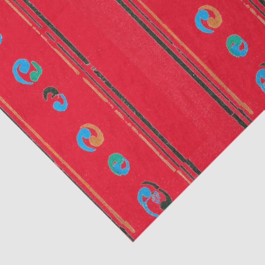 RODE WEEFSELPAPIER JAPANESE WOODBLOCK PRINT TISSUEPAPIER (Detail)