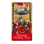 RODE WEEFSELS/ANTIEK TAROTS ETIKET (Voorkant)