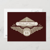 Rode weg - goud briefkaart (Voorkant / Achterkant)