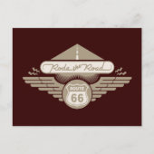 Rode weg - goud briefkaart (Voorkant)