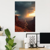 Rode Weg, Rollende Donder Poster (Thuiskantoor)