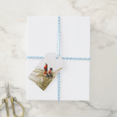 Rode weide cadeaulabel (Met Touw)