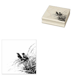 Rode Weideleeuw Postzegel Rubberstempel