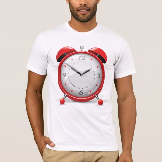 Rode wekker Mannen T-shirt (Voorkant)