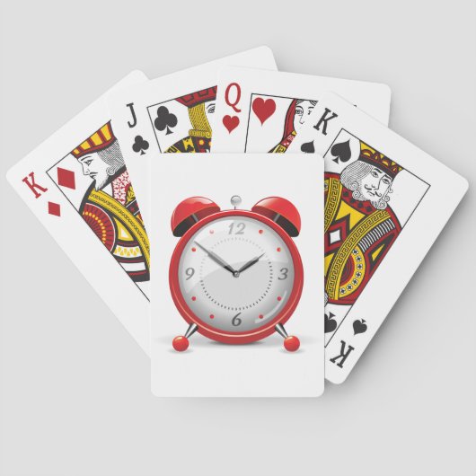 Rode wekker speelkaarten (Achterkant)