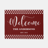 Rode Welkom Familie Deur Mat (Voorkant)