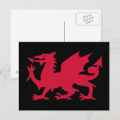 Rode Welshe Draak Briefkaart (Voorkant / Achterkant)