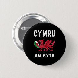 Rode Welshe Draak Cymru Roots Rugby Fan Wales Vlag Ronde Button 5,7 Cm