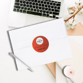 Rode werknemer Logo naam Sticker