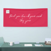 Rode Werknemersvakantie Bedankt Teken Spandoek (Beurs)