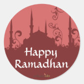 Rode werveling moskee Stickers (Voorkant)