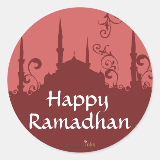 Rode werveling moskee Stickers (Voorkant)