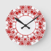 Rode wervelklok ronde klok (Voorkant)