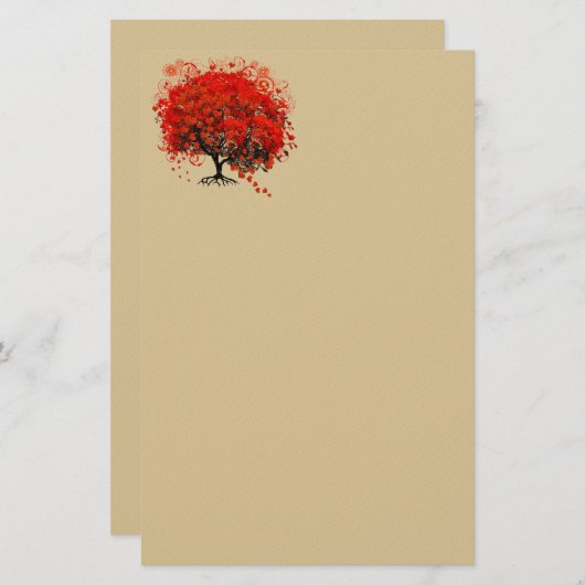 Rode wervelkolom — Geel Briefpapier (Voorkant / Achterkant)