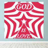 Rode Wervelpatroon Canvasprint: Ingewikkelde Kunst Canvas Afdruk (Insitu (Houten vloer))