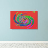 Rode wervelwind Fine Art Canvas Print (Insitu (Houten vloer))