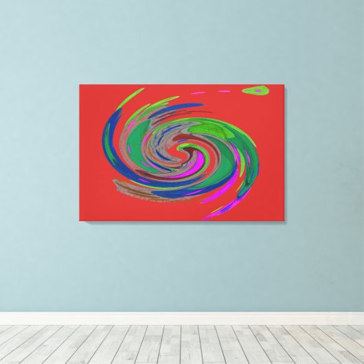 Rode wervelwind Fine Art Canvas Print (Insitu (Houten vloer))