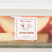 Rode Whimsical Frame That's Amore Italiaanse Bruil Labels (Aangebracht)