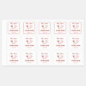 Rode Whimsical Frame That's Amore Italiaanse Bruil Labels (Vel)