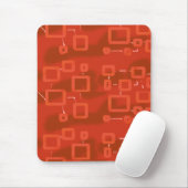 Rode Whimsical Moderne Abstracte Muismat (Met muis)