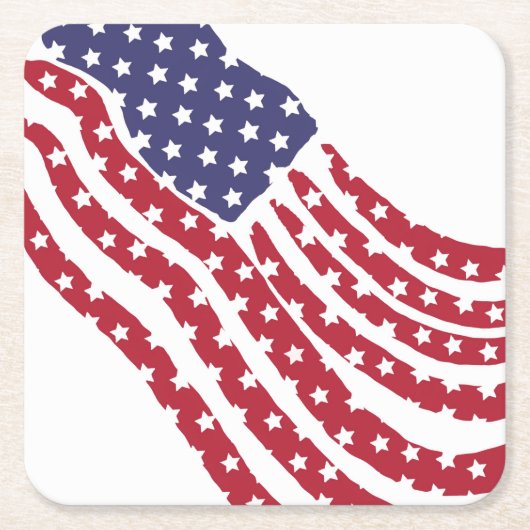 Rode White Blue Flag Design Paper Onderzetters (Voorkant)