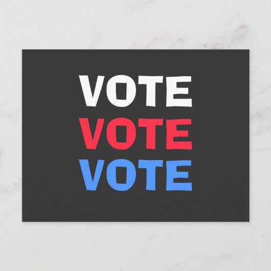 Rode White Blue politieke stemcampagne Briefkaart (Voorkant)