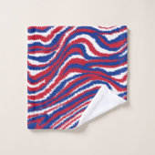 Rode White Blue Wave Sports Team Colours Bad Handdoek (Wasdoekje)