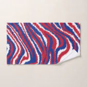 Rode White Blue Wave Sports Team Colours Bad Handdoek (Handdoek)