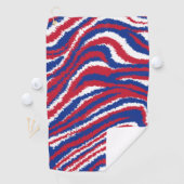 Rode White Blue Wave Sports Team Colours Golfhanddoek (Insitu)