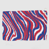 Rode White Blue Wave Sports Team Colours Golfhanddoek (Horizontaal)