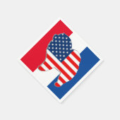 RODE WHITE EN CHOW-luiers Servet (Hoek)