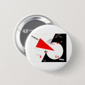 rode wiggen-die-schroeven ronde button 5,7 cm (Voorkant /achterkant)