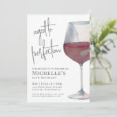 Rode wijn 60ste verjaardag kaart (Staand voorkant)