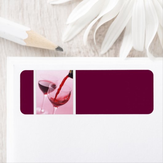 Rode Wijn Adresetiketten Etiket (Insitu)