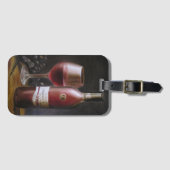 Rode wijn bagagelabel (Voorkant (horizontaal))