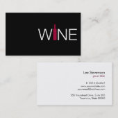 Rode Wijn Bedrijf Eenvoudige Kaart Visitekaartje (Voorkant / Achterkant)