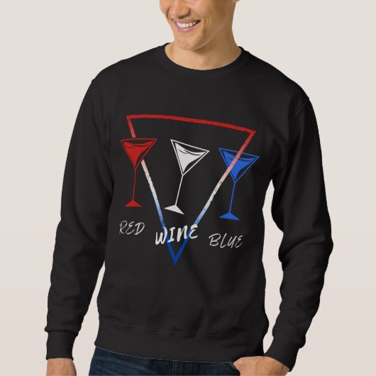 RODE WIJN BLAUW 4 JULI VIERING DAG TRUI (Voorkant)