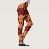 Rode wijn bloeiende Leggings (Rechts)
