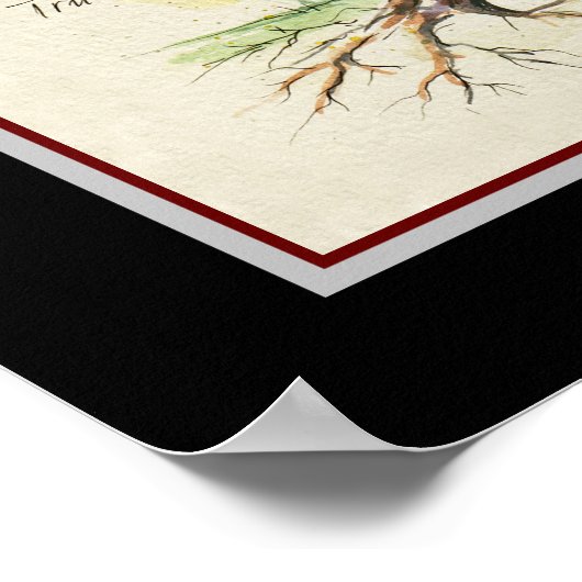 Rode wijn Botanisch Poster (Hoek)