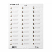 Rode wijn botanisch retouradres etiket (Full Sheet)
