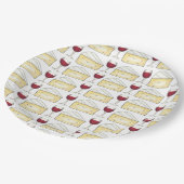 Rode wijn brie kaasstaart Bord (Gekanteld)