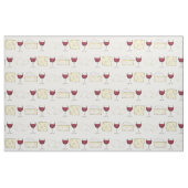 Rode wijn Brie Swiss Mozzarella Cheese Tasting Stof (Fat Quarter)