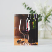 Rode wijn briefkaart (Staand voorkant)