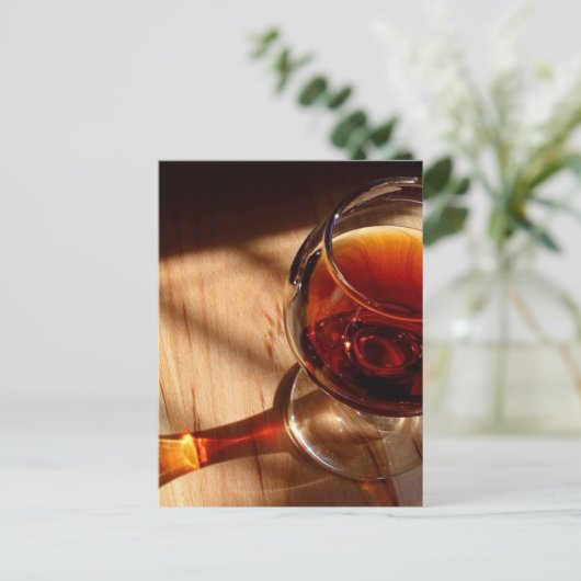 Rode wijn briefkaart (Staand voorkant)